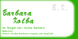 barbara kolba business card